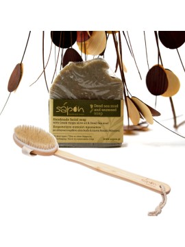 Natural soap with Dead Sea Mud and detachable back brush